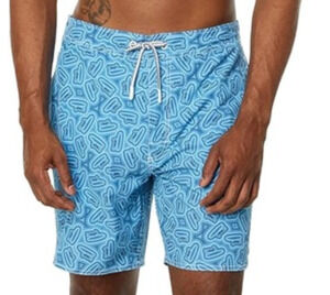 NWT JOHNNIE-O LAKE BLUE DEVIN PRINTED 7" SURF SHORTS BOARDSHORTS SWIM TRUNKS XL